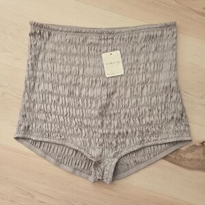 NWT Free People Intimately Ruched Shorties, Graphite, Size Medium